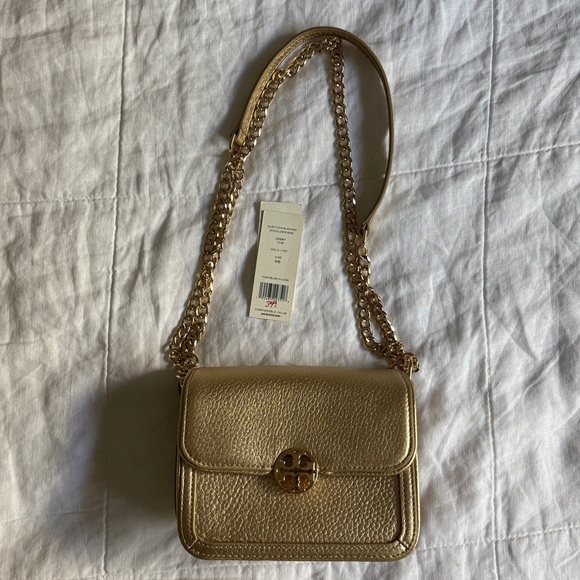 Tory Burch Duet Chain Micro Mini Shoulder Crossbody Bag Gold Hardware - Picture 3 of 8